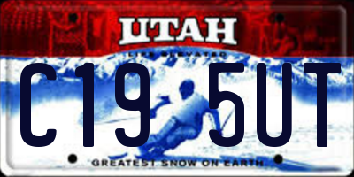 UT license plate C195UT