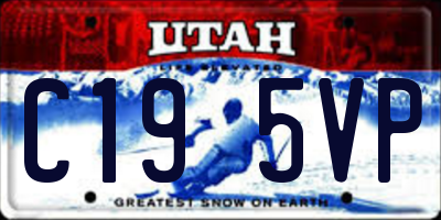 UT license plate C195VP