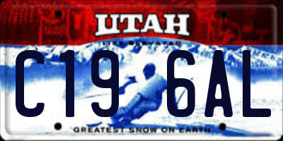 UT license plate C196AL