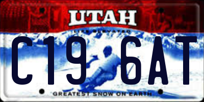 UT license plate C196AT