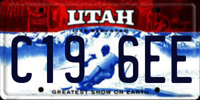 UT license plate C196EE