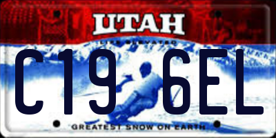 UT license plate C196EL