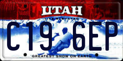 UT license plate C196EP