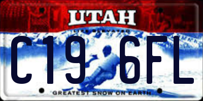 UT license plate C196FL