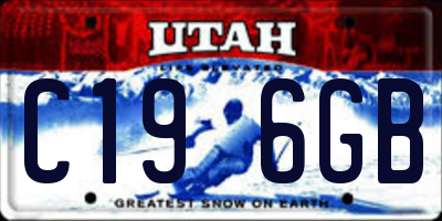 UT license plate C196GB