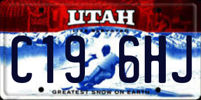 UT license plate C196HJ