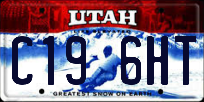 UT license plate C196HT