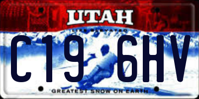 UT license plate C196HV