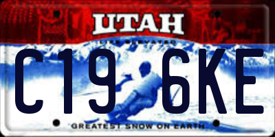 UT license plate C196KE