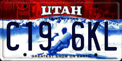 UT license plate C196KL
