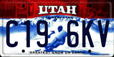 UT license plate C196KV