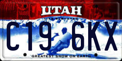 UT license plate C196KX