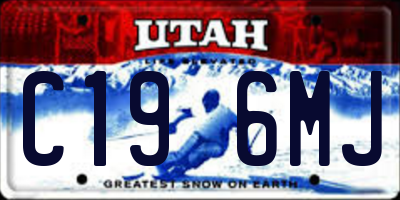 UT license plate C196MJ