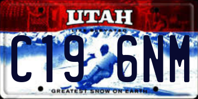 UT license plate C196NM