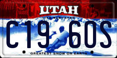 UT license plate C196OS