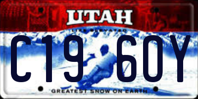UT license plate C196OY