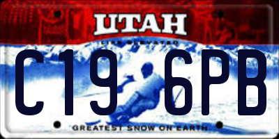 UT license plate C196PB