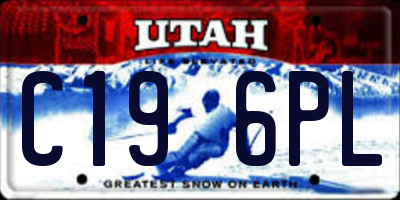 UT license plate C196PL