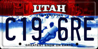 UT license plate C196RE