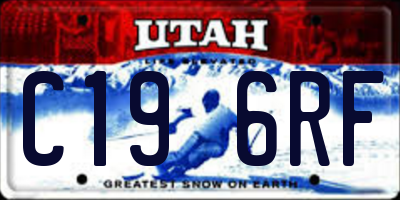 UT license plate C196RF