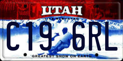 UT license plate C196RL