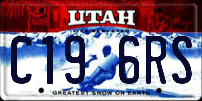 UT license plate C196RS