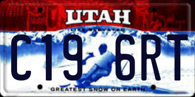 UT license plate C196RT