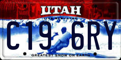 UT license plate C196RY