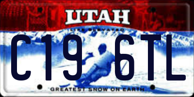 UT license plate C196TL