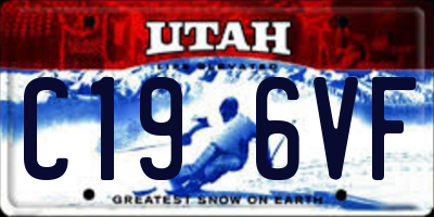 UT license plate C196VF