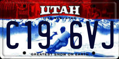UT license plate C196VJ