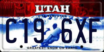 UT license plate C196XF