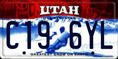 UT license plate C196YL