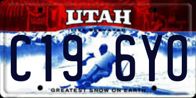 UT license plate C196YO