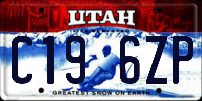 UT license plate C196ZP