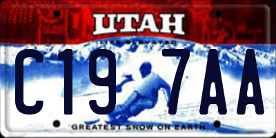 UT license plate C197AA