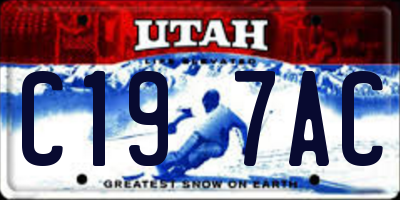 UT license plate C197AC
