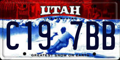 UT license plate C197BB