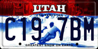 UT license plate C197BM