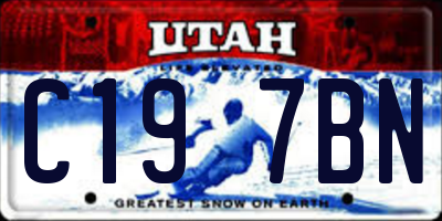 UT license plate C197BN