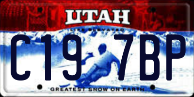 UT license plate C197BP