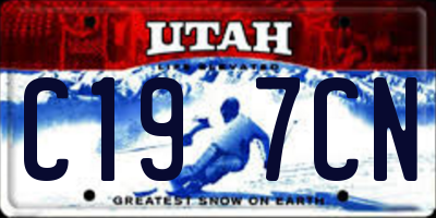 UT license plate C197CN