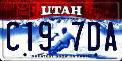 UT license plate C197DA