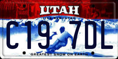 UT license plate C197DL