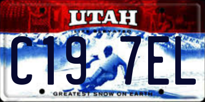 UT license plate C197EL