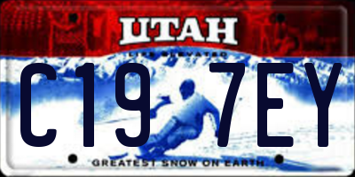 UT license plate C197EY