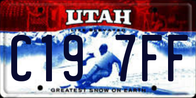 UT license plate C197FF