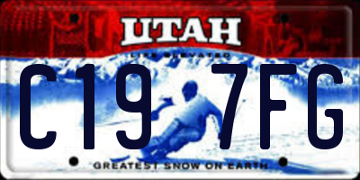 UT license plate C197FG