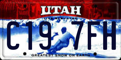 UT license plate C197FH