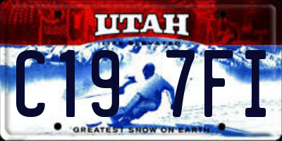 UT license plate C197FI
